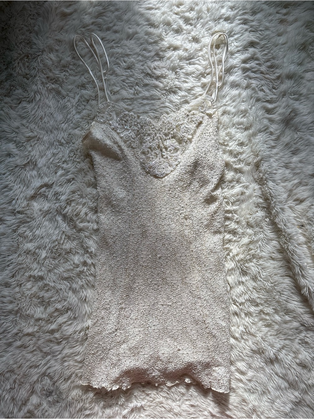 Intimo Cream Lace Chemise Slip